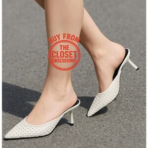 RARE!!! ZARA Braided Woven Heeled Mules NWT 🤍